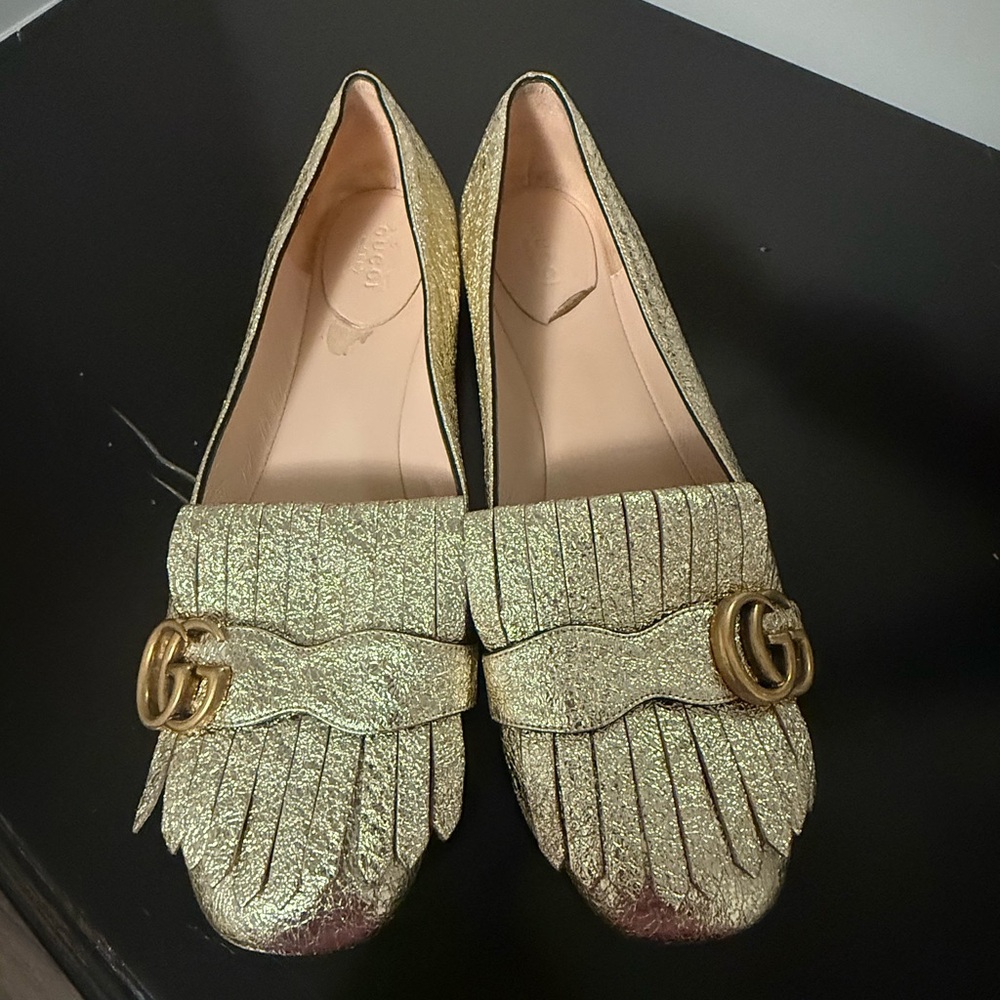 Gucci Marmont Fringe Loafers